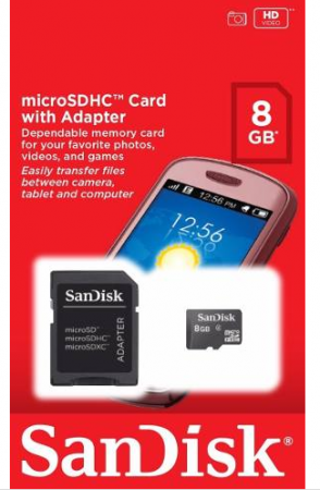 Cartao De Memoria Micro SD 8gb Sandisk